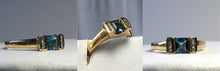 Load image into Gallery viewer, Blue topaz &amp; Diamonds Solid 14Kt Yellow Gold Ring Size 7 9982Aj - PremiumBead Primary Image 1
