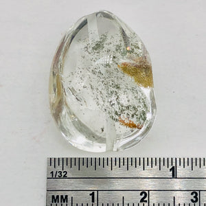 Lodalite Quartz Oval Pendant Bead | 27x20x14 mm | Clear Included | 1 Bead |