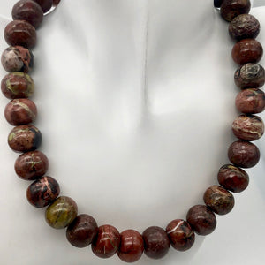 Natural Multi-hue Red/Brown Turquoise Roundel Bead Strand - PremiumBead Primary Image 1
