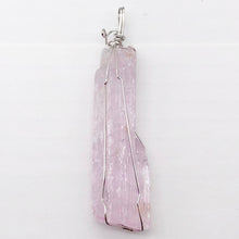 Load image into Gallery viewer, Kunzite Sterling Silver Wire-Wrap Lavender Crystal Pendant | 3 Inch Long |
