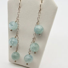 Load image into Gallery viewer, Natural Untreated Blue/Green Aquamarine &amp; Silver Earrings 305213A - PremiumBead Alternate Image 4
