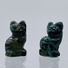 Load image into Gallery viewer, Adorable! 2 Kambaba Jasper Sitting Cat Beads
