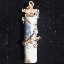 Load image into Gallery viewer, Dragon Sterling Silver Lapis | 2&quot; Long | Blue/Silver | 1 Pendant |
