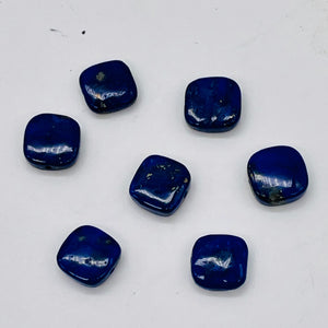 3 Natural Lapis Lazuli Square Coin Beads 8880