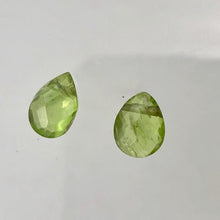 Load image into Gallery viewer, Peridot Faceted Briolette Beads Matched Pair | 2.4 cts each | Green | 9x6x5mm | - PremiumBead Alternate Image 2
