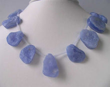 Load image into Gallery viewer, Druzy Blue Chalcedony Briolette Bead Strand 109392I - PremiumBead Alternate Image 2
