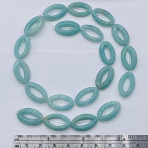 Picture Frame Amazonite 20x12 Oval Bead Strand 109368A