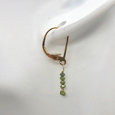 Sparkle Parrot Green Diamond (.73cts) & 14K Gold Earrings 309605 - PremiumBead Primary Image 1