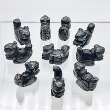 Load image into Gallery viewer, Nuts 2 Hand Carved Animal Hematite Squirrel Beads | 21.5x14x10mm | Graphite - PremiumBead Alternate Image 10
