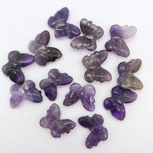 Fluttering 2 Deep Amethyst Butterfly Beads | 21x17x5mm | Purple - PremiumBead Alternate Image 8