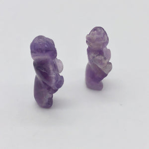 Hand Carved Amethyst Goddess of Willendorf Figurine | 20x9x7mm | Purple - PremiumBead Alternate Image 10