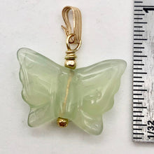Load image into Gallery viewer, Flutter Carved Aventurine Butterfly 14Kgf Pendant | 1 1/4&quot; Long | Green | - PremiumBead Alternate Image 7
