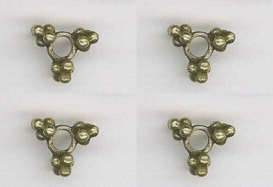 3 Point Huge Bali Silver Triangle Bead Caps 003908 - PremiumBead Primary Image 1