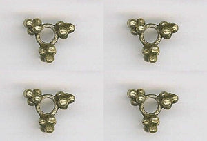 3 Point Huge Bali Silver Triangle Bead Caps 003908 - PremiumBead Primary Image 1