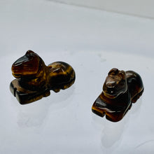 Load image into Gallery viewer, Trusty Steed 2 Carved Tiger&#39;s Eye Horse Pony Beads
