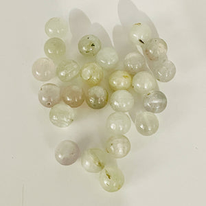 Chatoyant Light Seafoam Green Faceted Kunzite Beads | 9mm | 4 Beads |