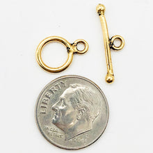 Load image into Gallery viewer, 22Kt Vermeil toggle Clasps! ~1 Set~ 1715 - PremiumBead Alternate Image 3

