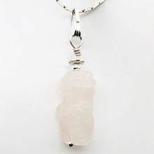 Load image into Gallery viewer, Rose Quartz Goddess Pendant Necklace | Semi Precious Stone Jewelry | Silver - PremiumBead Alternate Image 5
