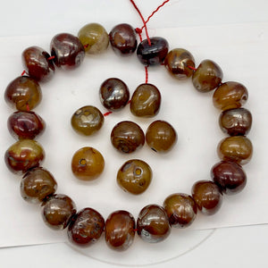 Dark Gemmy Rounded Carnelian Agate Beads | Aprox 17x15mm | Rounded | 7 Beads | - PremiumBead Alternate Image 4