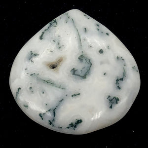 Solar Quartz Teardrop Stone | 33x33x8mm | White Green | 1 Bead(s)