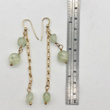 Load image into Gallery viewer, Dazzling Minty Green Natural Prehnite and 14Kgf Earrings - PremiumBead Alternate Image 2
