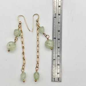 Dazzling Minty Green Natural Prehnite and 14Kgf Earrings - PremiumBead Alternate Image 2