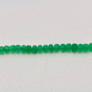2 Natural Emerald 4x2.5mm to 5x3.5mm Faceted Roundel Beads 10715C - PremiumBead Alternate Image 2