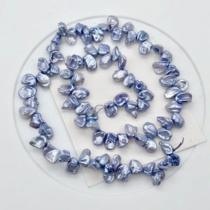 Baby blue Keishi FW Pearl Strand | 9x6x3 to 7x7x4mm |Blue | Keishi | 86 pearls | - PremiumBead Alternate Image 5