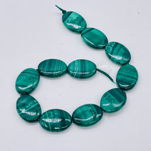 Load image into Gallery viewer, Exquisite Patterned Natural Malachite Oval Coin Bead 7.75 inch Strand 10249HS
