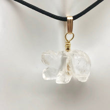Load image into Gallery viewer, Carved Natural Quartz Bear and 14K Gold Filled Pendant 509252QZG - PremiumBead Alternate Image 3
