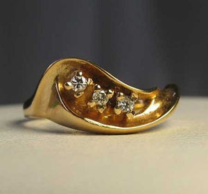 Natural Diamonds Solid 14K Yellow Gold Ring Size 6 3/4 9982AL - PremiumBead Alternate Image 12