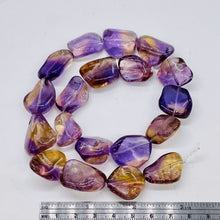 Load image into Gallery viewer, Ametrine Nugget Large Bead Strand | 25x18x14 to 21x15x12 | Purple/Gold| 19 Beads
