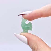 Load image into Gallery viewer, 2 Cute Carved Aventurine Rooster Beads | 21x15x9mm | Green - PremiumBead Alternate Image 4

