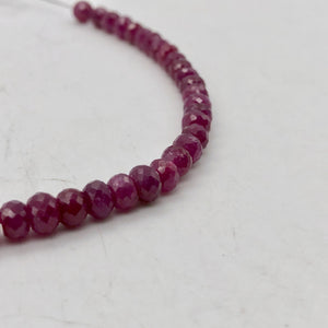 8 Natural Ruby 4.5to4.9x3.5to3mm Faceted Roundel Beads | Red | 6+cts | - PremiumBead Alternate Image 3