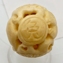 Load image into Gallery viewer, Chinese Zodiac Year of the Rabbit WaterBuffalo Bone Bead| 30mm| Cream| 1 Bead | - PremiumBead Alternate Image 3
