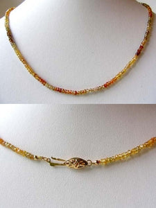 Natural Faceted Multi-Hue Zircon 14K Yellow Gold 16 inch Necklace 207452A - PremiumBead Primary Image 1