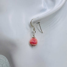 Load image into Gallery viewer, Rhodochrosite Sterling Silver Drop Earrings | 3/4&quot; Long | Pink | 1 Pair |
