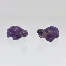 Load image into Gallery viewer, Charming 2 Carved Amethyst Turtle Beads | 22x12.5x9mm | Purple - PremiumBead Alternate Image 7
