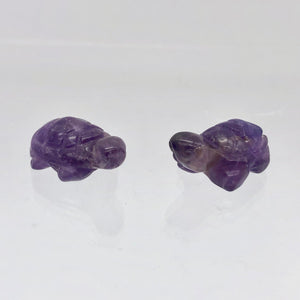 Charming 2 Carved Amethyst Turtle Beads | 22x12.5x9mm | Purple - PremiumBead Alternate Image 7