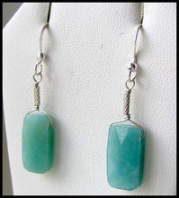 Load image into Gallery viewer, Sparkle Faceted Amazonite &amp; Silver Earrings 304950A - PremiumBead Alternate Image 2
