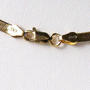 24" Vermeil 3mm Flex Herringbone Chain Necklace 10026F - PremiumBead Alternate Image 4