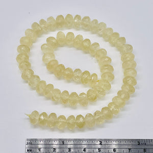 Rare Yellow Calcite Faceted Roundel Beads Strand | 10x5mm | 65 Beads |