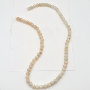 White and Orange Sardonyx Bead Strand | 6mm | White/Orange | Round | 68 Beads| - PremiumBead Alternate Image 5