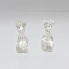 Load image into Gallery viewer, Graceful 2 Carved Quartz Giraffe Beads | 20x15x8mm | Clear - PremiumBead Alternate Image 10
