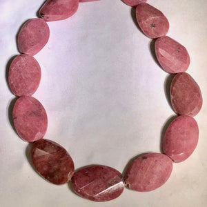 Yummy Faceted Pink Rhodonite Pendant Bead Strand 108678 - PremiumBead Primary Image 1
