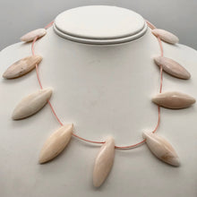 Load image into Gallery viewer, Pink Peruvian Opal Marquis Briolette 12 Bead Strand 10815A - PremiumBead Primary Image 1
