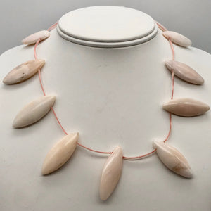 Pink Peruvian Opal Marquis Briolette 12 Bead Strand 10815A - PremiumBead Primary Image 1