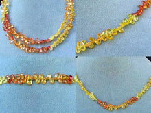 Load image into Gallery viewer, Flaming Multi-Hue Sapphire Briolette Strand 77cts 6085 - PremiumBead Alternate Image 4
