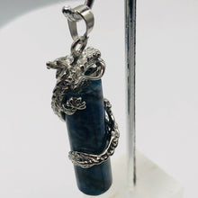 Load image into Gallery viewer, Dragon Sterling Silver Lapis | 2&quot; Long | Blue/Silver | 1 Pendant |
