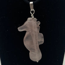 Load image into Gallery viewer, Rose Quartz Hand Carved Seahorse w/Silver Findings Pendant - So Cute! 509244RQS - PremiumBead Alternate Image 3
